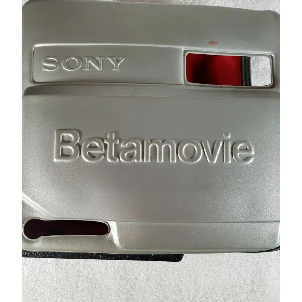 Sony Betamovie Camera Soft Case Silver Vintage Collectible Rare Made in Japan